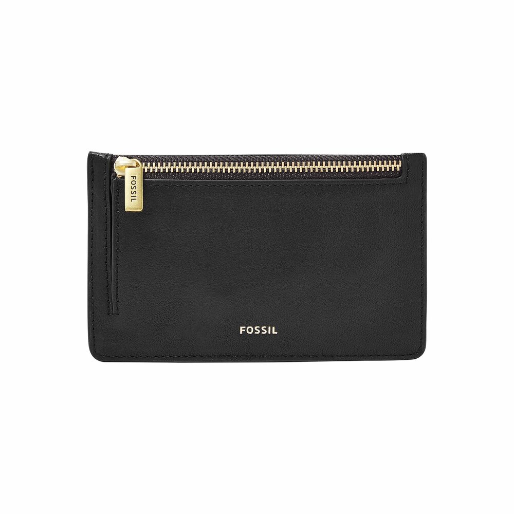 6963 Logan Zip Card Case, Black with Keychain